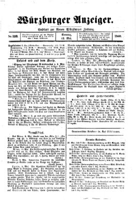Würzburger Anzeiger (Neue Würzburger Zeitung) Sonntag 13. Mai 1860