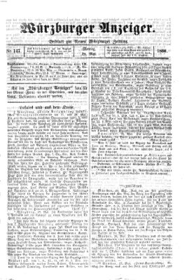 Würzburger Anzeiger (Neue Würzburger Zeitung) Montag 28. Mai 1860