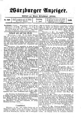 Würzburger Anzeiger (Neue Würzburger Zeitung) Samstag 2. Juni 1860