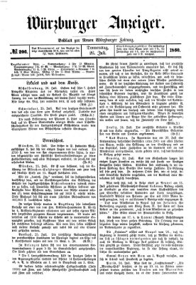 Würzburger Anzeiger (Neue Würzburger Zeitung) Donnerstag 26. Juli 1860