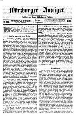 Würzburger Anzeiger (Neue Würzburger Zeitung) Freitag 7. September 1860