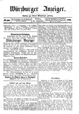 Würzburger Anzeiger (Neue Würzburger Zeitung) Montag 24. September 1860