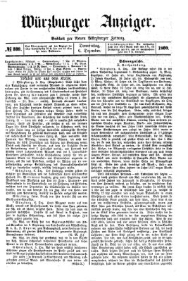Würzburger Anzeiger (Neue Würzburger Zeitung) Donnerstag 6. Dezember 1860