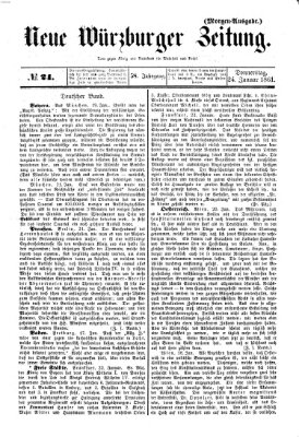 Neue Würzburger Zeitung Donnerstag 24. Januar 1861