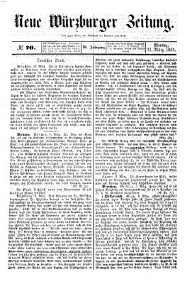 Neue Würzburger Zeitung Montag 11. März 1861