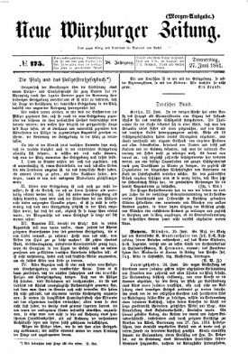 Neue Würzburger Zeitung Donnerstag 27. Juni 1861