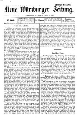 Neue Würzburger Zeitung Samstag 19. Oktober 1861