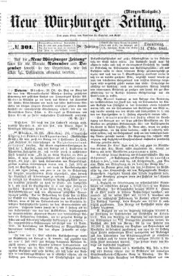 Neue Würzburger Zeitung Donnerstag 31. Oktober 1861