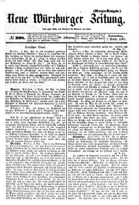Neue Würzburger Zeitung Donnerstag 7. November 1861