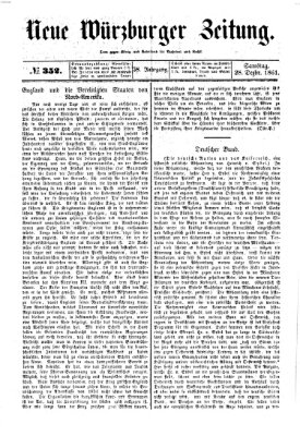 Neue Würzburger Zeitung Samstag 28. Dezember 1861