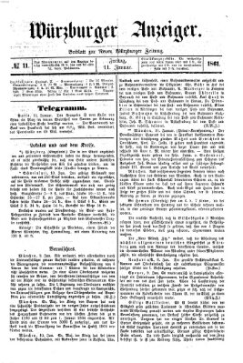 Würzburger Anzeiger (Neue Würzburger Zeitung) Freitag 11. Januar 1861