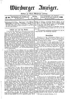 Würzburger Anzeiger (Neue Würzburger Zeitung) Freitag 25. Januar 1861