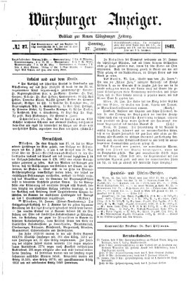 Würzburger Anzeiger (Neue Würzburger Zeitung) Sonntag 27. Januar 1861