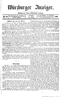 Würzburger Anzeiger (Neue Würzburger Zeitung) Sonntag 10. März 1861
