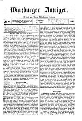 Würzburger Anzeiger (Neue Würzburger Zeitung) Samstag 6. April 1861