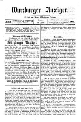 Würzburger Anzeiger (Neue Würzburger Zeitung) Montag 24. Juni 1861