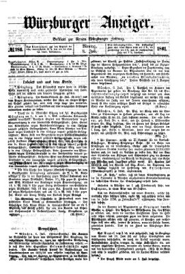 Würzburger Anzeiger (Neue Würzburger Zeitung) Montag 8. Juli 1861