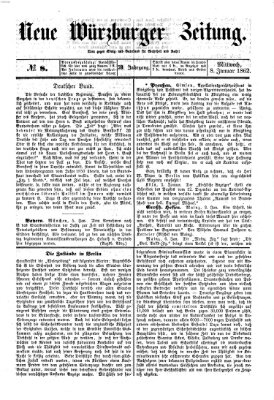 Neue Würzburger Zeitung Mittwoch 8. Januar 1862