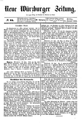 Neue Würzburger Zeitung Freitag 24. Januar 1862