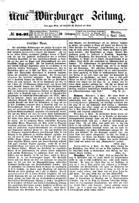 Neue Würzburger Zeitung Sonntag 6. April 1862
