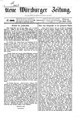 Neue Würzburger Zeitung Mittwoch 16. April 1862