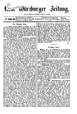 Neue Würzburger Zeitung Montag 28. April 1862