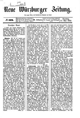 Neue Würzburger Zeitung Samstag 10. Mai 1862