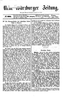 Neue Würzburger Zeitung Dienstag 17. Juni 1862