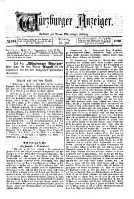 Würzburger Anzeiger (Neue Würzburger Zeitung) Dienstag 29. Juli 1862