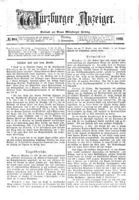 Würzburger Anzeiger (Neue Würzburger Zeitung) Montag 3. November 1862