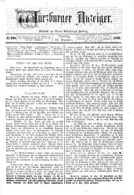 Würzburger Anzeiger (Neue Würzburger Zeitung) Dienstag 30. Dezember 1862