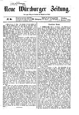 Neue Würzburger Zeitung Dienstag 6. Januar 1863