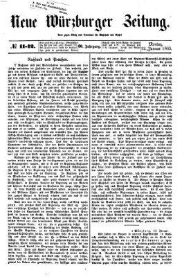 Neue Würzburger Zeitung Montag 12. Januar 1863