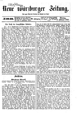 Neue Würzburger Zeitung Montag 2. Februar 1863