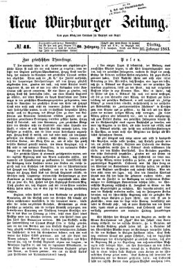 Neue Würzburger Zeitung Dienstag 10. Februar 1863
