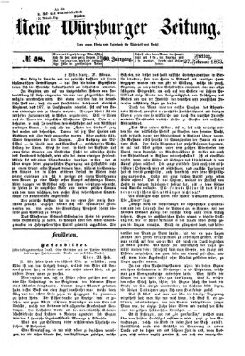 Neue Würzburger Zeitung Freitag 27. Februar 1863