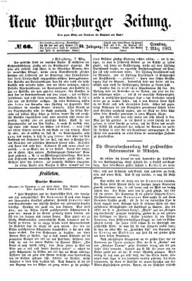 Neue Würzburger Zeitung Samstag 7. März 1863
