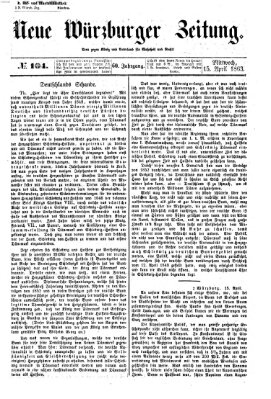 Neue Würzburger Zeitung Mittwoch 15. April 1863