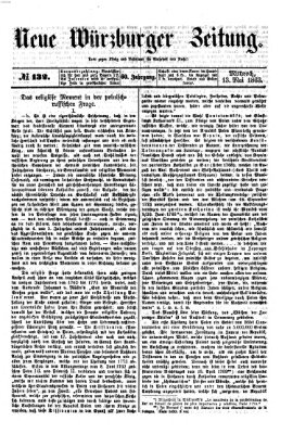 Neue Würzburger Zeitung Mittwoch 13. Mai 1863