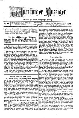 Würzburger Anzeiger (Neue Würzburger Zeitung) Donnerstag 22. Januar 1863