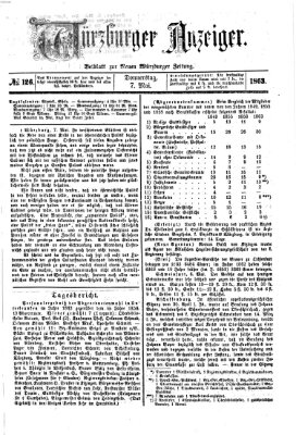 Würzburger Anzeiger (Neue Würzburger Zeitung) Donnerstag 7. Mai 1863