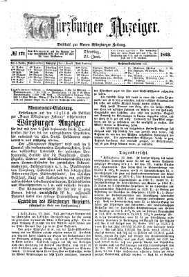 Würzburger Anzeiger (Neue Würzburger Zeitung) Dienstag 23. Juni 1863