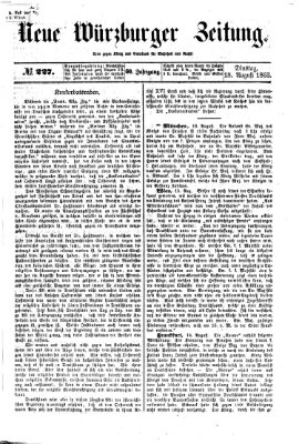Neue Würzburger Zeitung Dienstag 18. August 1863