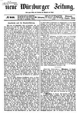 Neue Würzburger Zeitung Mittwoch 2. September 1863