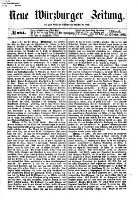 Neue Würzburger Zeitung Mittwoch 14. Oktober 1863