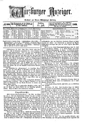 Würzburger Anzeiger (Neue Würzburger Zeitung) Freitag 31. Juli 1863