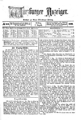 Würzburger Anzeiger (Neue Würzburger Zeitung) Freitag 7. August 1863