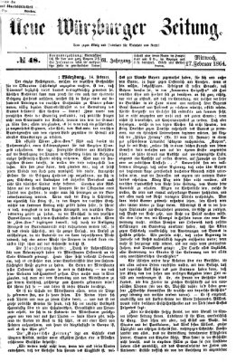 Neue Würzburger Zeitung Mittwoch 17. Februar 1864