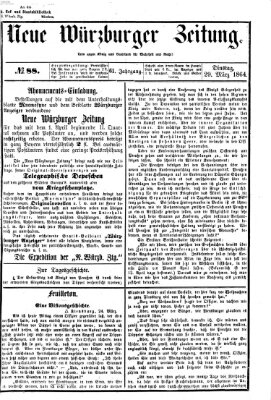 Neue Würzburger Zeitung Dienstag 29. März 1864