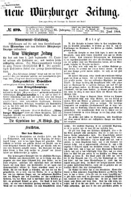 Neue Würzburger Zeitung Donnerstag 30. Juni 1864